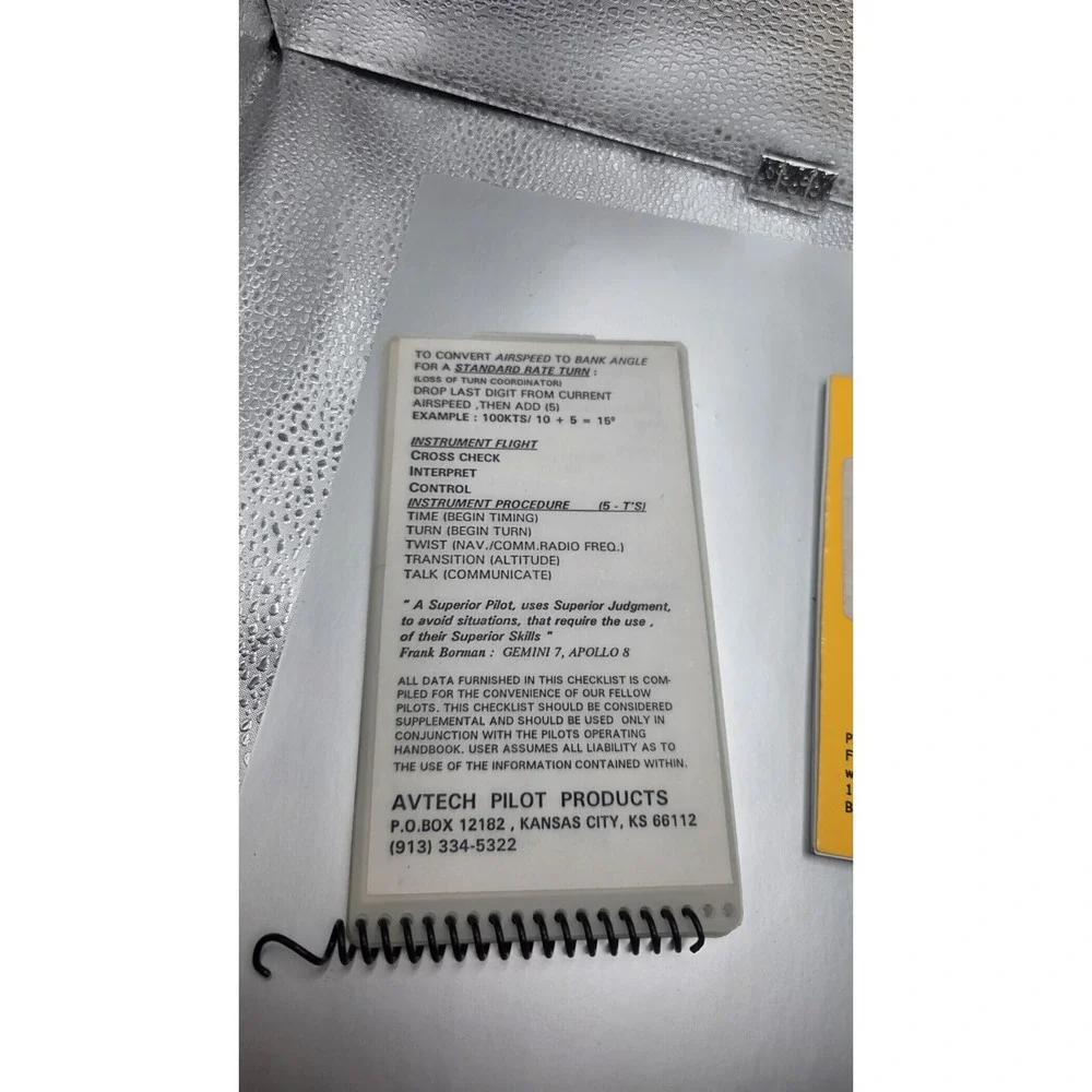 1978-1985 Cessna 152 AvTech Pocket Checklist + Pilot's Rules of Thumb